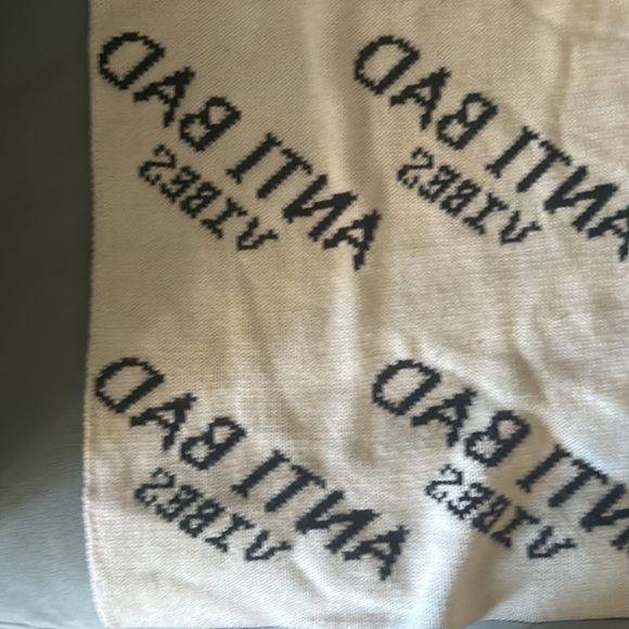 Anti Bad Vibes Black and White Wide Scraft - Picture 2 of 7